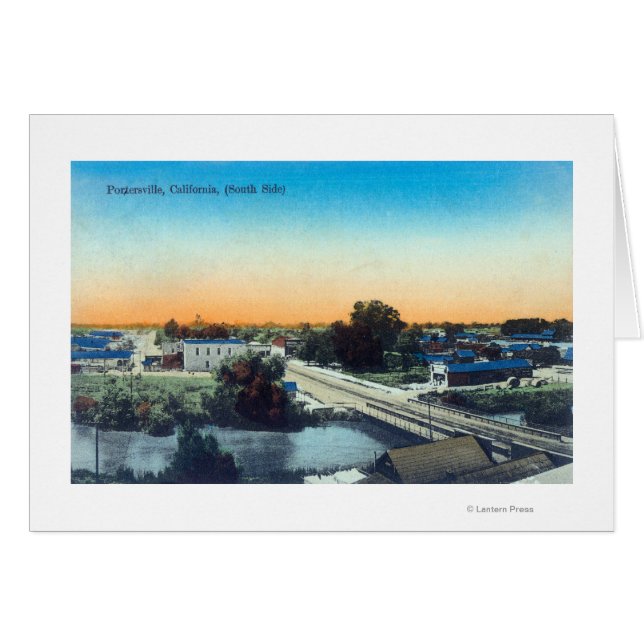 サウス側エアリアルビューの町のポートビル、カリフォルニア (正面横)