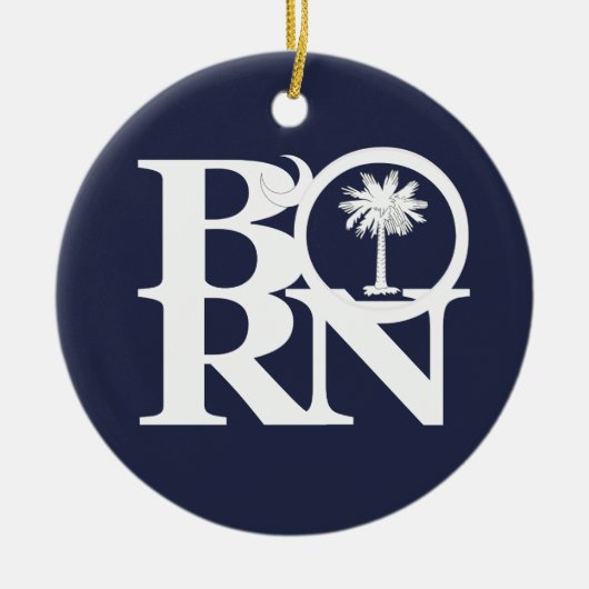サウス生まれカロライナ セラミックオーナメント (正面)