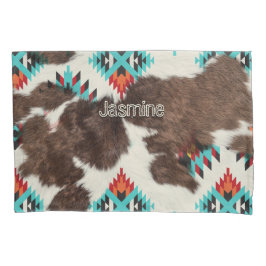 サウス素朴ウエスタンコウィドターコイズ 枕カバー