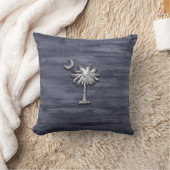 サウス素朴カロライナのパルメットと月 クッション (ブランケット)