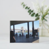 サウス通り港からのブルックリン橋 ポストカード (スタンド正面)