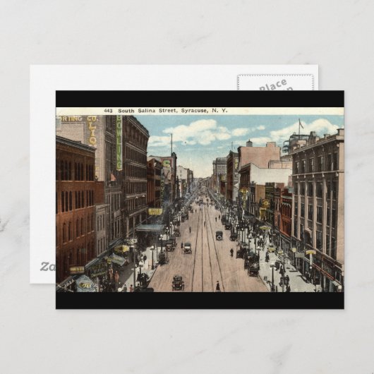 サウス・サリナセントシラキュースNYヴィンテージ1917 ポストカード (正面/裏面)
