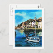 サウス・デボン・ブリクシャム・ハーバー ポストカード (正面/裏面)