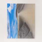 サウス・パドレアイランドサニースカイの砂丘 ジグソーパズル (縦)