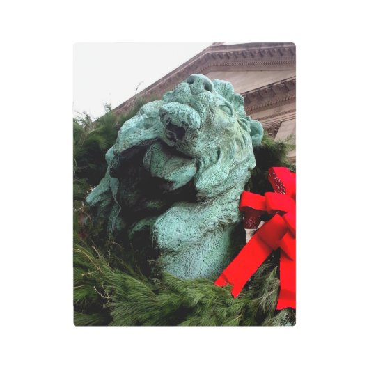 サウス·ライオン（シカゴ美術研究所） メタルプリント (正面)