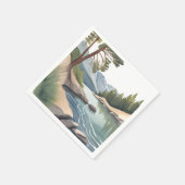 サウス+レイク+タホ | 水彩の風景 スタンダードカクテルナプキン (角)