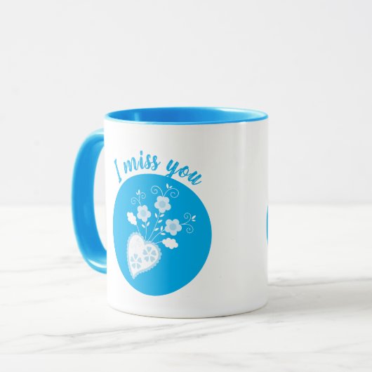 サウダーは私はあなた恋しく思のポルガルのハートを意味する マグカップ (正面左)