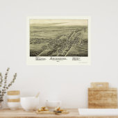 サウダートン, PAパノラママップ – 1894 ポスター (キッチン)