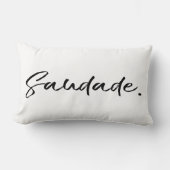 サウダードブラック ランバークッション (正面)