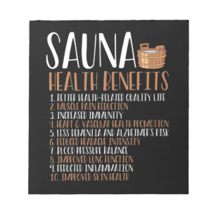 サウナの健康上の利点 ノートパッド