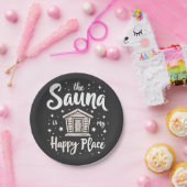 サウナは私の幸せな場所 ペーパープレート (パーティー)