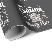 サウナは私の幸せな場所 ラッピングペーパー (ロールコーナー)