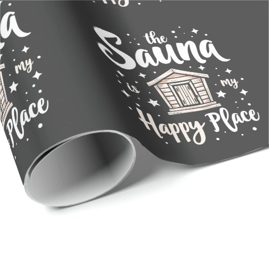 サウナは私の幸せな場所 ラッピングペーパー (ロールコーナー)
