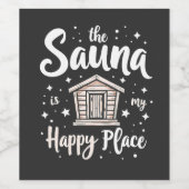 サウナは私の幸せな場所 ワインラベル (シングルラベル)