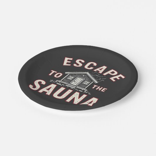 サウナスパデーおもしろいサウナ愛好家へ脱出 ペーパープレート (アングル)