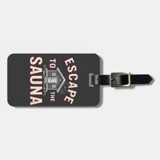 サウナスパデーおもしろいサウナ愛好家へ脱出 ラゲッジタグ (正面横)