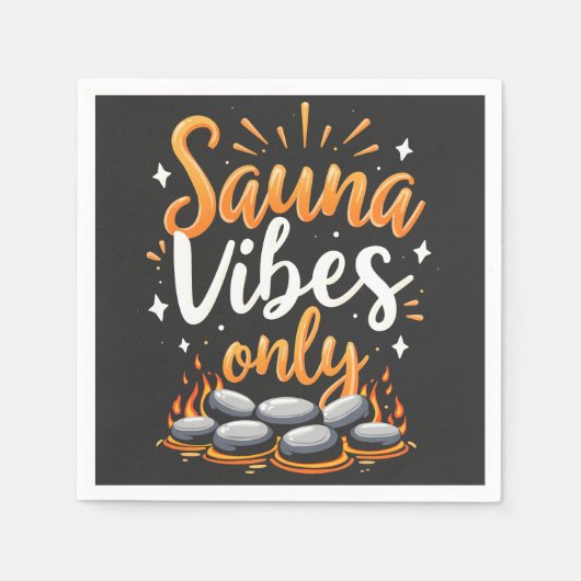 サウナビベスオンリーサウナファンスパデイ スタンダードカクテルナプキン (正面)