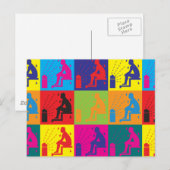 サウナポップ・アートのアート ポストカード (正面/裏面)