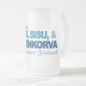 サウナ、Sisu及びKossuのマグによって動力を与えられる フロストグラスビールジョッキ (正面右)