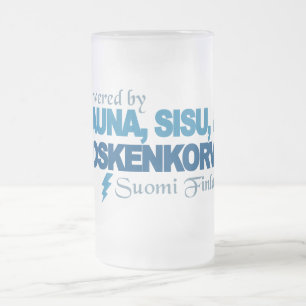 サウナ、Sisu及びKossuのマグによって動力を与えられる フロストグラスビールジョッキ