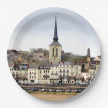 サウミュールリバーバンクシーン紙プレート