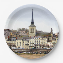 サウミュールリバーバンクシーン紙プレート ペーパープレート