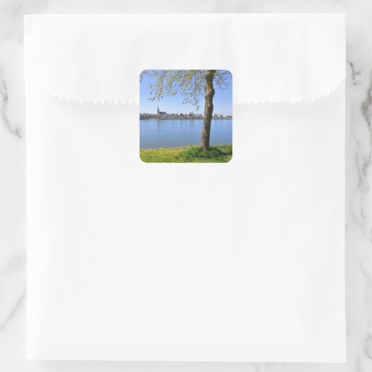 サウムールのはがきのロワールの銀行 スクエアシール (バッグ)