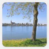 サウムールのはがきのロワールの銀行 スクエアシール (正面)