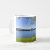 サウムールポストカードスクエアSのロワールの銀行 コーヒーマグカップ (正面左)