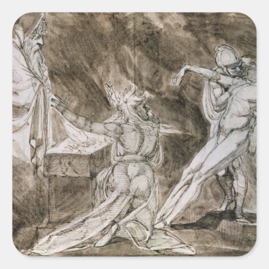 "サウルとエンドールの魔女"の勉強 スクエアシール (正面)