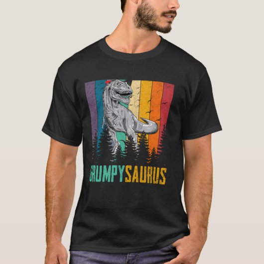 サウルス家おもしろい族の父親を不機嫌にするTレックス Tシャツ (正面)