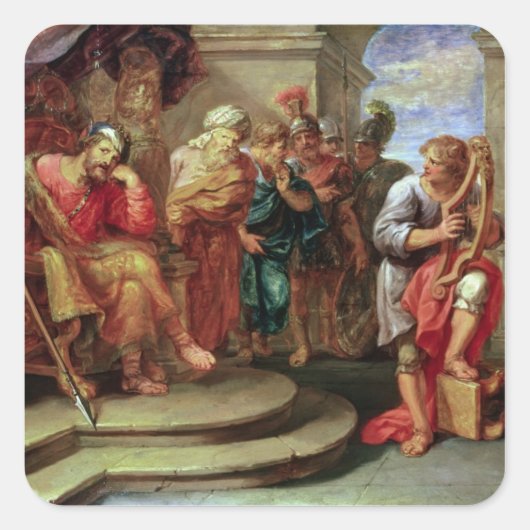 サウロ聞はダビデ遊トの竪琴に スクエアシール (正面)