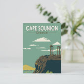 サウンオンケープギリシャ旅行アートヴィンテージ ポストカード (スタンド正面)
