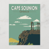 サウンオンケープギリシャ旅行アートヴィンテージ ポストカード (正面)