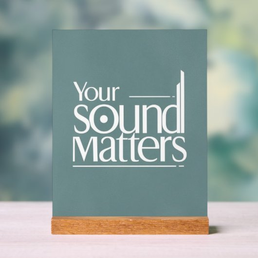 サウンドが重要 アクリルサイン (ニュートラル)