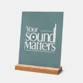 サウンドが重要 アクリルサイン (傾斜)