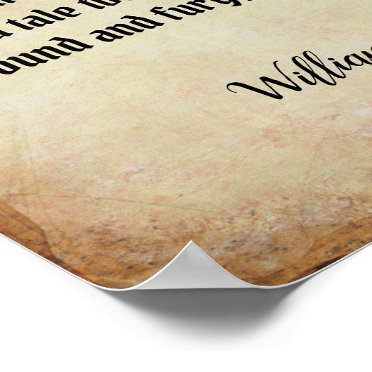 サウンドとフューリー – シェークスピア引用文プリント ポスター (角)