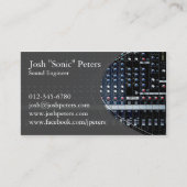 サウンドのミキシングコンソールグレーの名刺 名刺 (正面)