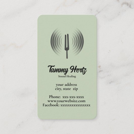 サウンドの修復 名刺 (正面)