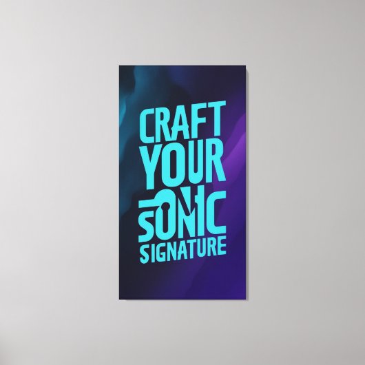 サウンドの署名を作成する キャンバスプリント (正面)