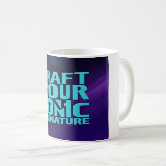 サウンドの署名を作成する コーヒーマグカップ (正面右)