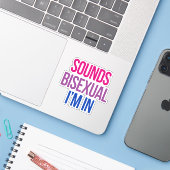 サウンドはバイセクシャルっぽいね 私も シール (ノートパソコンとiPhone)