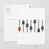 サウンドまたはビデオコントロールボードスライダーまたはフェーダー ポストカード (正面/裏面)