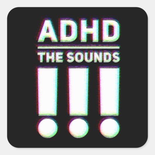 サウンドをADHD!!パステルカラー スクエアシール (正面)