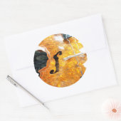 サウンドアート：チェロ ラウンドシール (封筒)