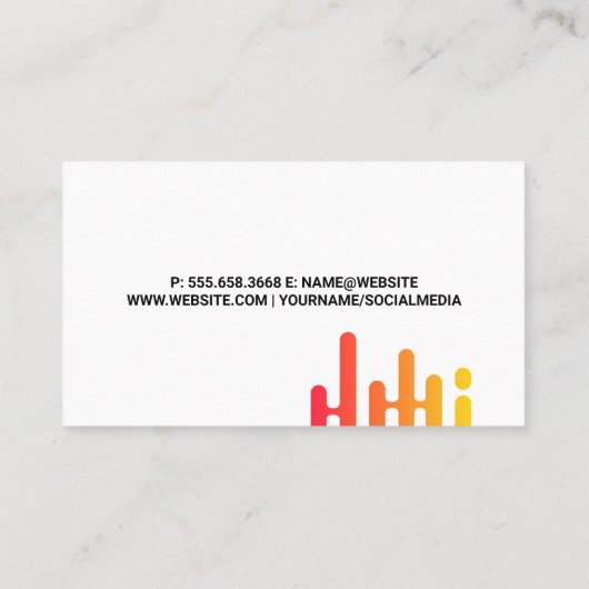 サウンドイコライザグラフィック 名刺 (裏面)