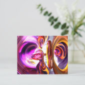 サウンドウェーブ抽象ポストカード ポストカード (スタンド正面)