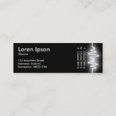 サウンドウェーブ – 赤と黒 スキニー名刺 (裏面)