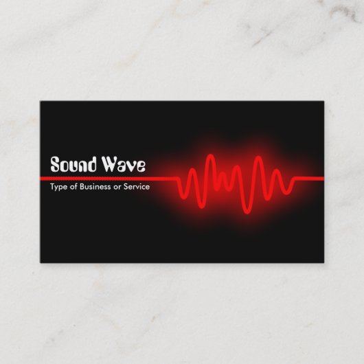 サウンドウェーブ-赤と黒 名刺 (正面)