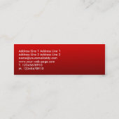 サウンドウェーブII – シェード赤 スキニー名刺 (裏面)